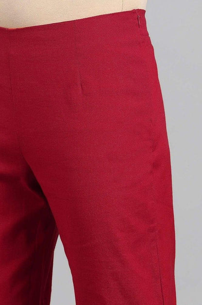 Red Ankle Length Trouser - wforwoman