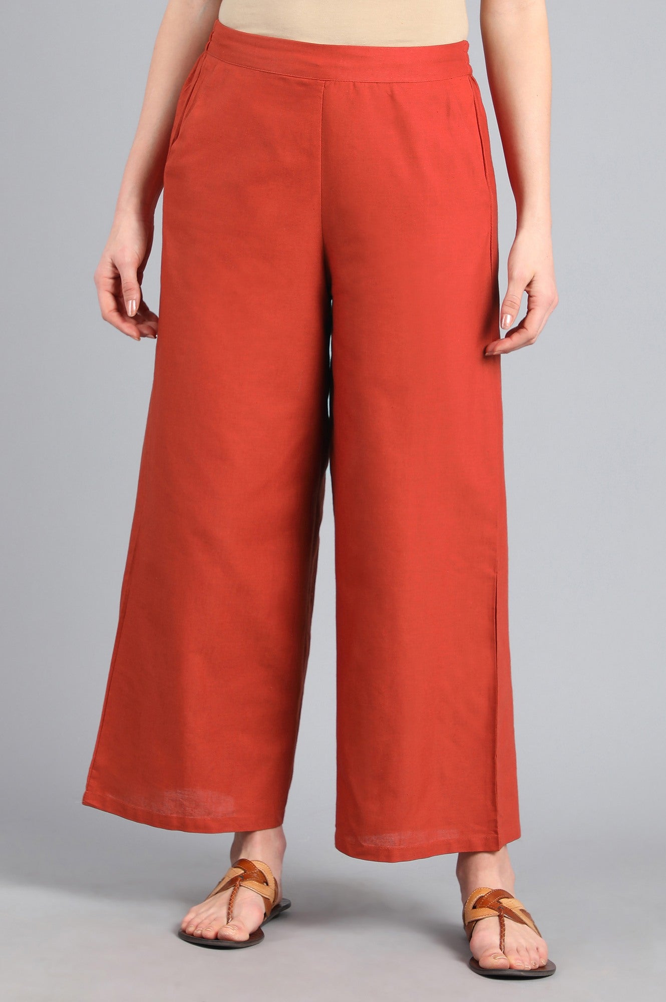 Red Parallel Pants