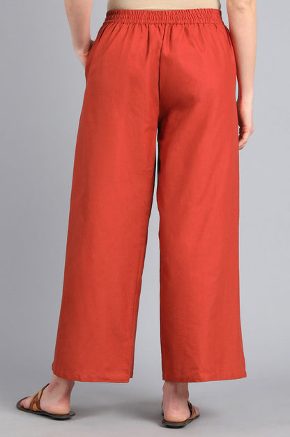 Red Parallel Pants