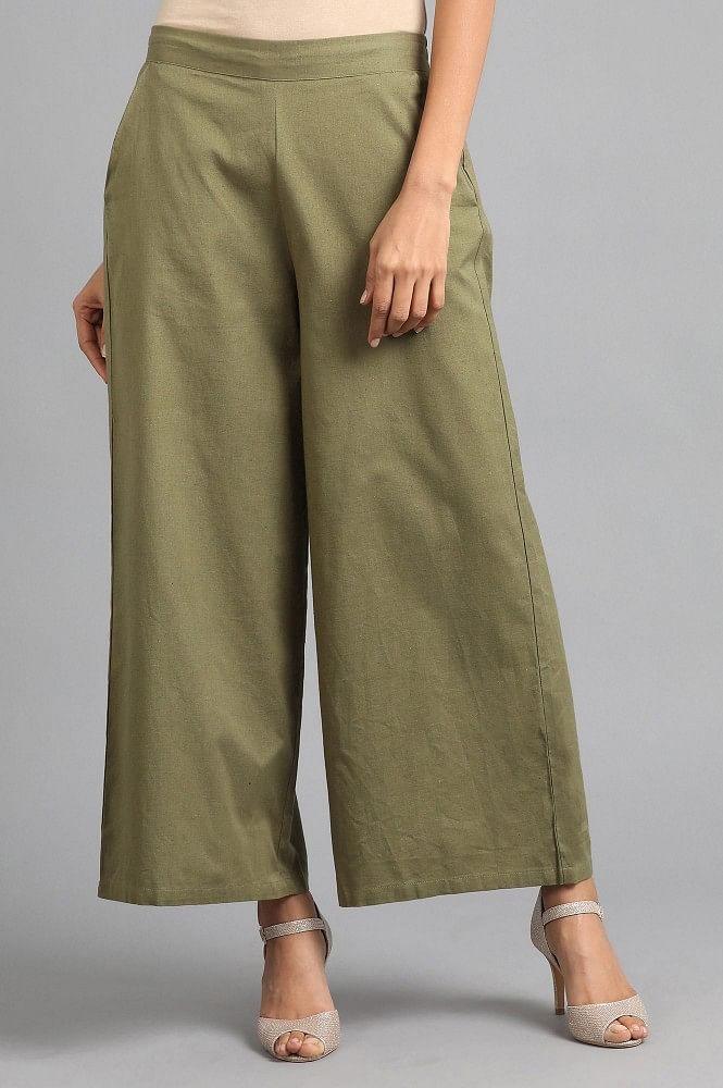 Green Parallel Pants - wforwoman