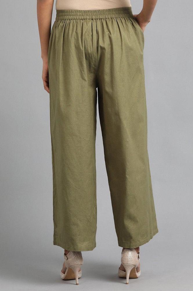 Green Parallel Pants - wforwoman