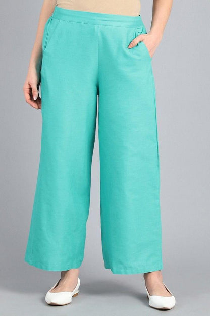 Blue Parallel Pants - wforwoman