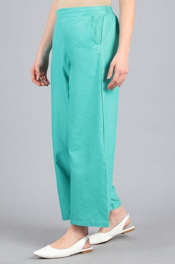 Blue Parallel Pants - wforwoman