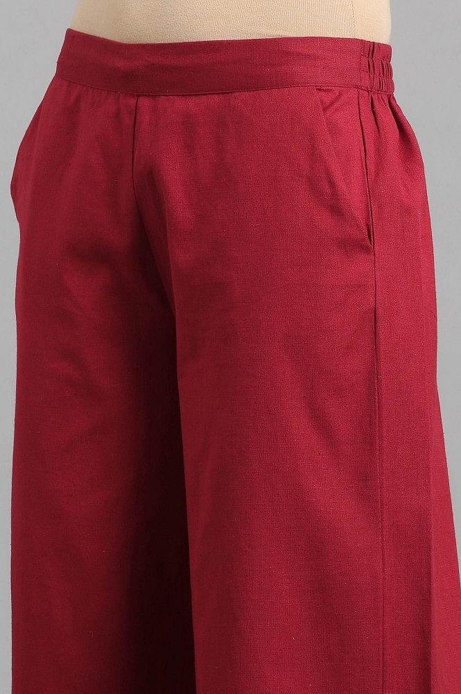 Red Parallel Pants - wforwoman