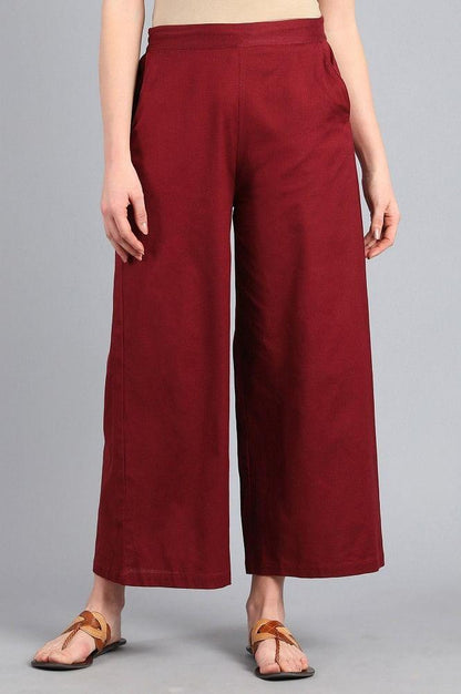 Red Parallel Pants - wforwoman