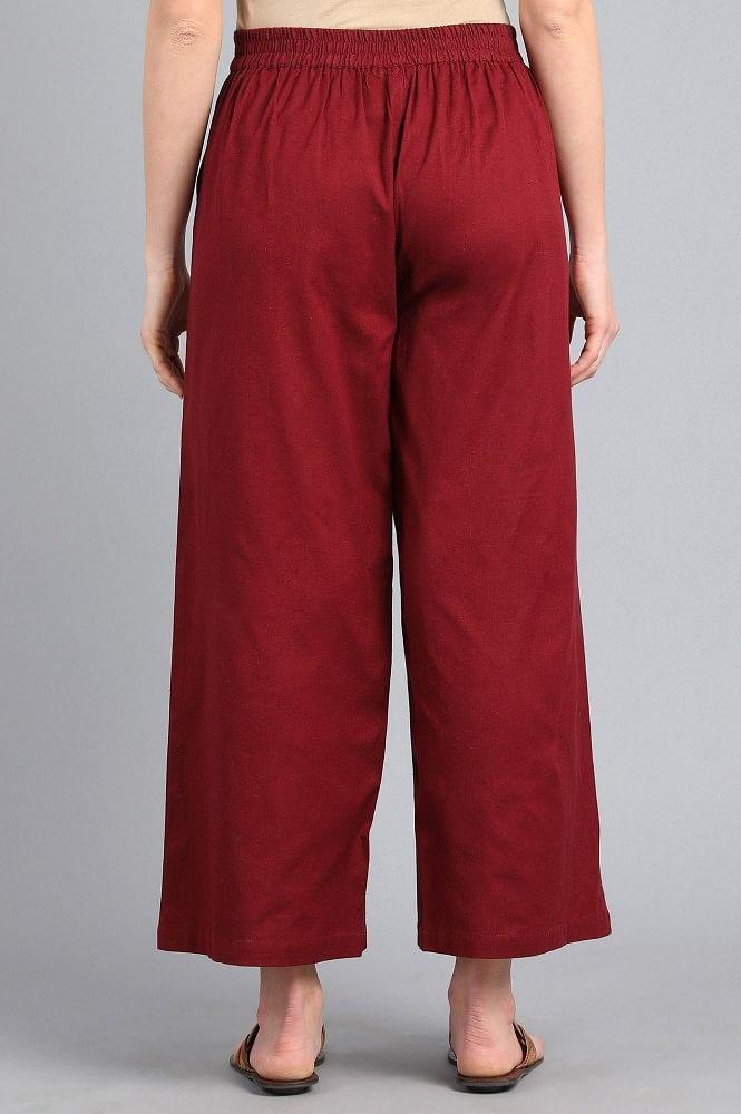 Red Parallel Pants - wforwoman