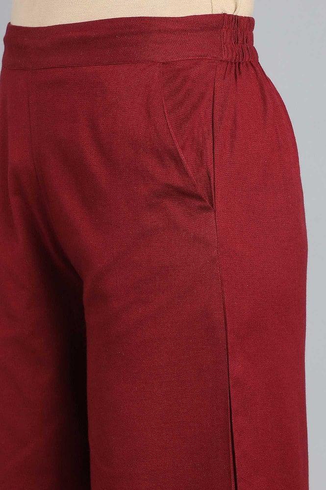 Red Parallel Pants - wforwoman