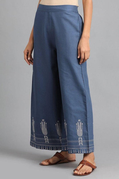 Blue Parallel Pants - wforwoman