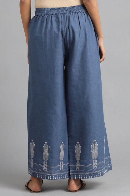 Blue Parallel Pants - wforwoman