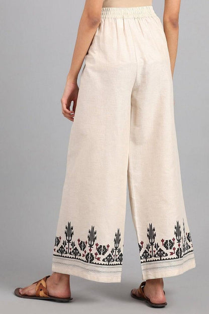 Beige Parallel Pants - wforwoman