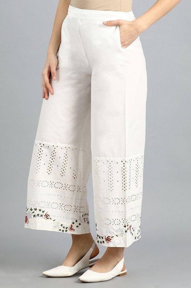 White Parallel Pants - wforwoman