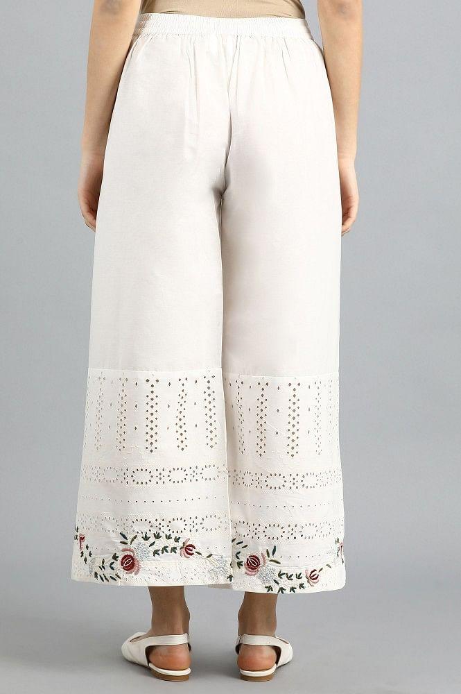 White Parallel Pants - wforwoman