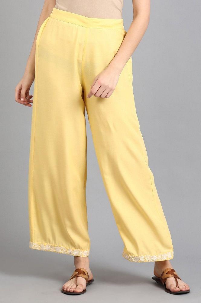 Yellow Parallel Pants - wforwoman