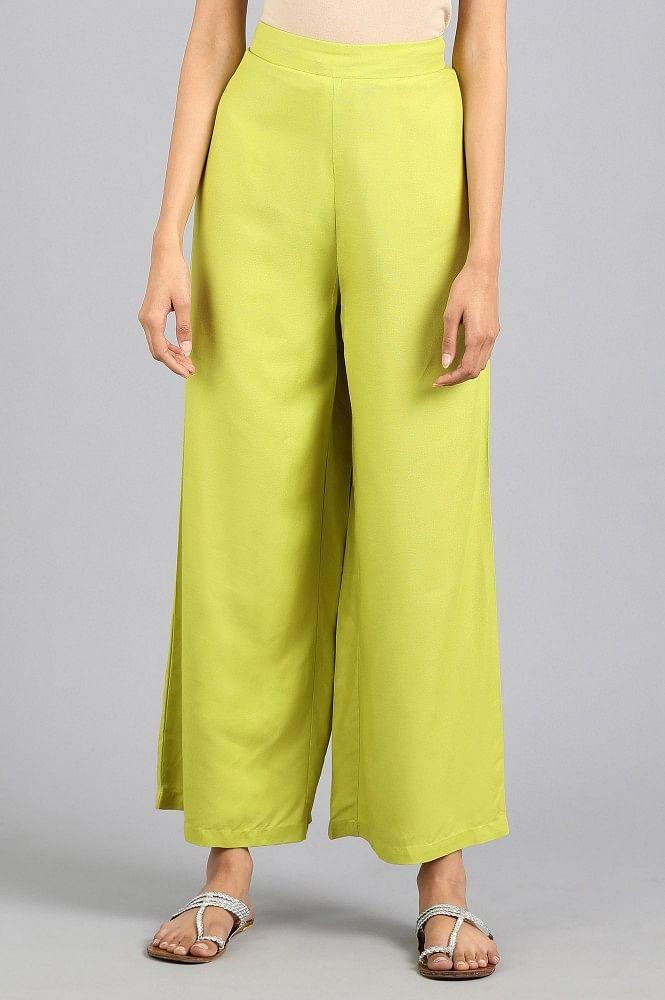 Green Parallel Pants - wforwoman