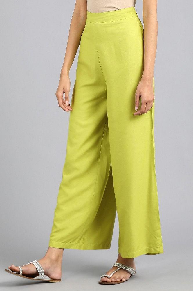 Green Parallel Pants - wforwoman