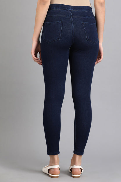 Navy Blue Casual Jeggings