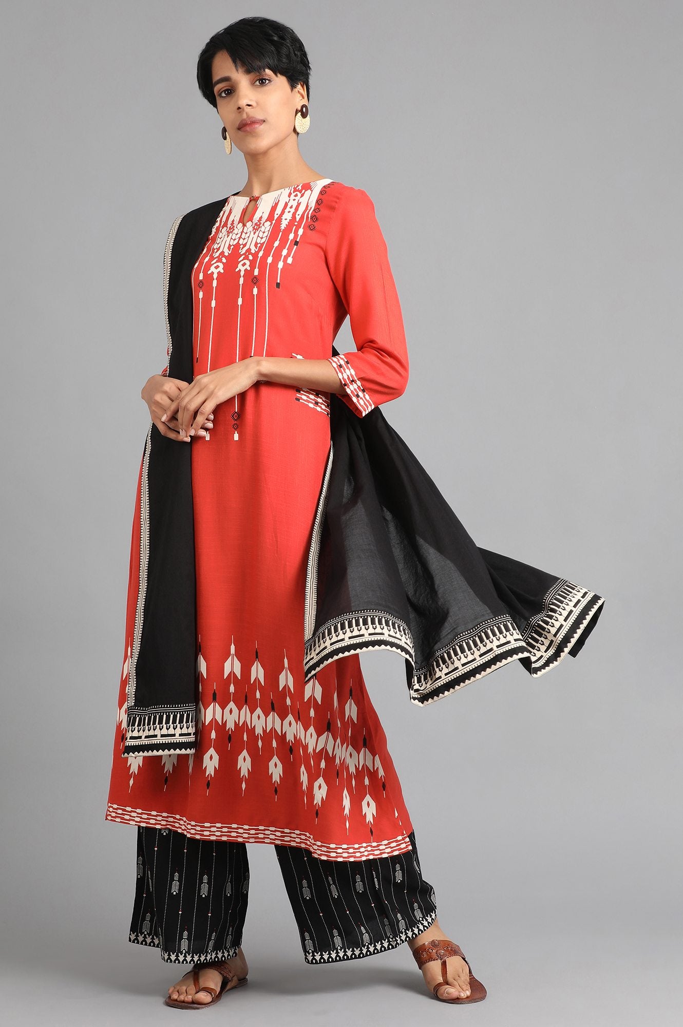 Black Solid Dupatta