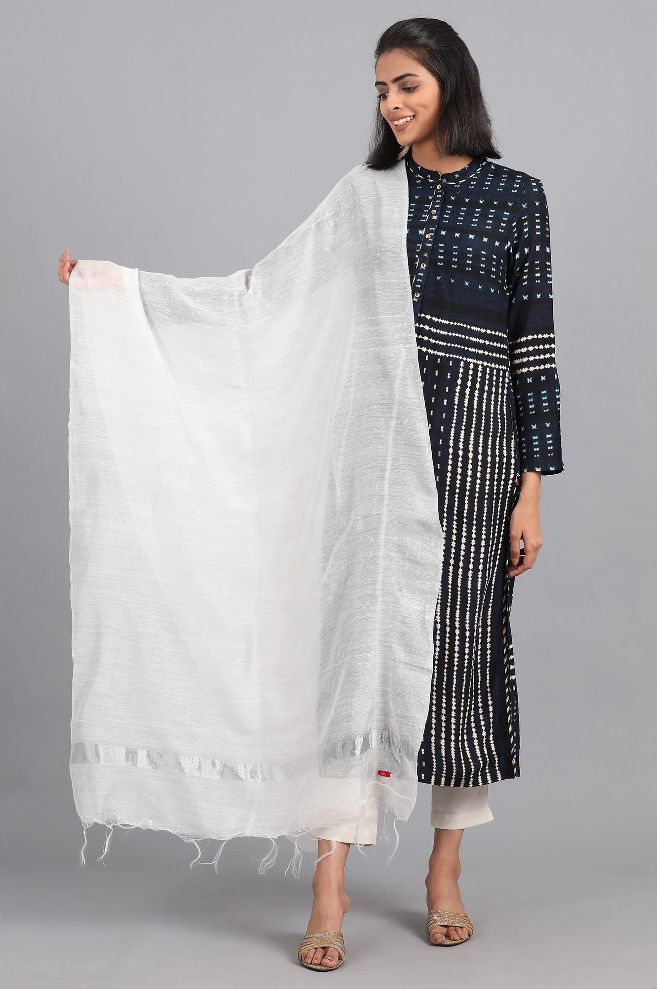 White Viscose Dupatta