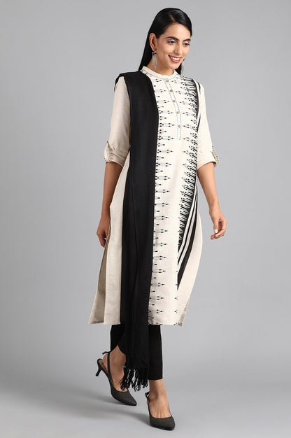 Black Solid Dupatta