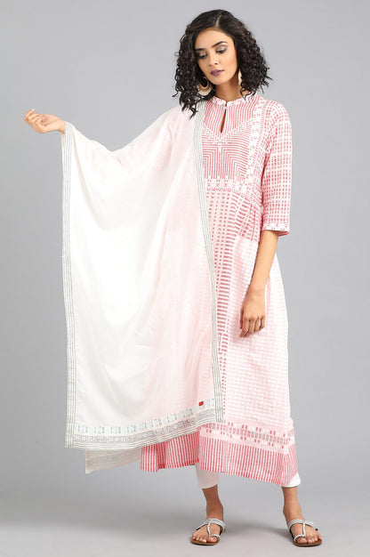 White Solid Dupatta