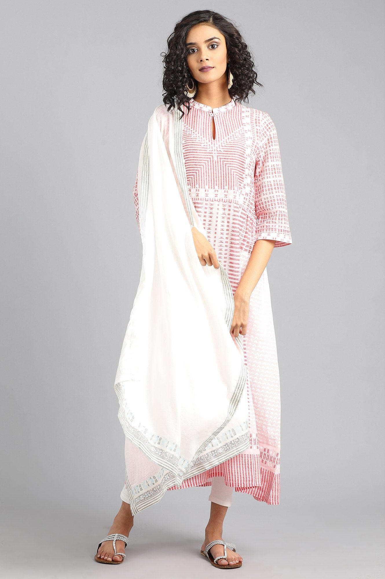 White Solid Dupatta