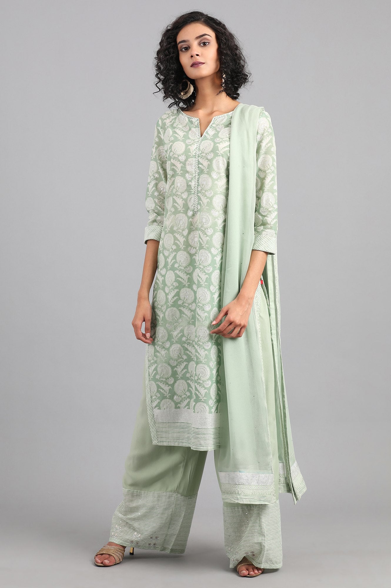 Green Chiffon Dupatta