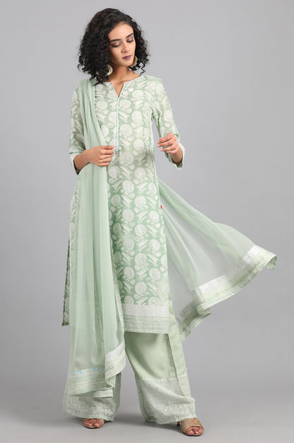 Green Chiffon Dupatta