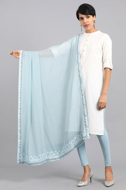 Blue Chiffon Dupatta