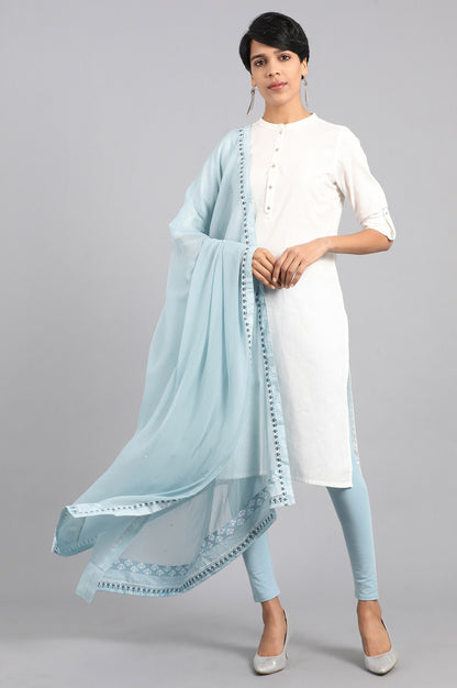 Blue Chiffon Dupatta