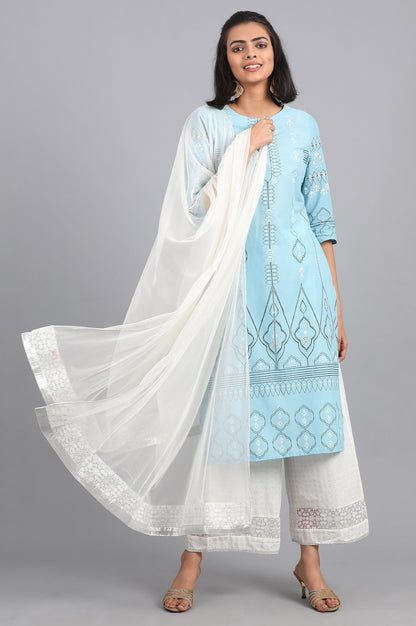 White Net Dupatta