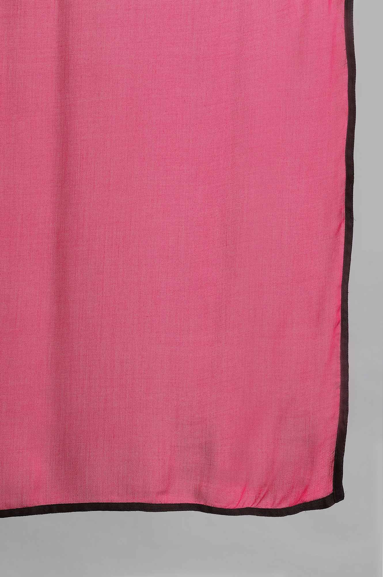 Pink Solid Dupatta