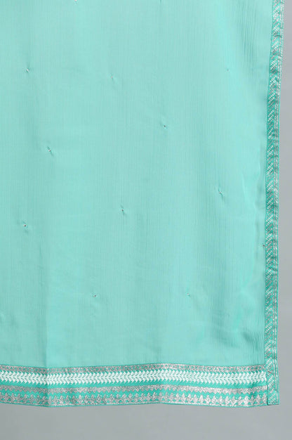 Teal Chiffon Dupatta