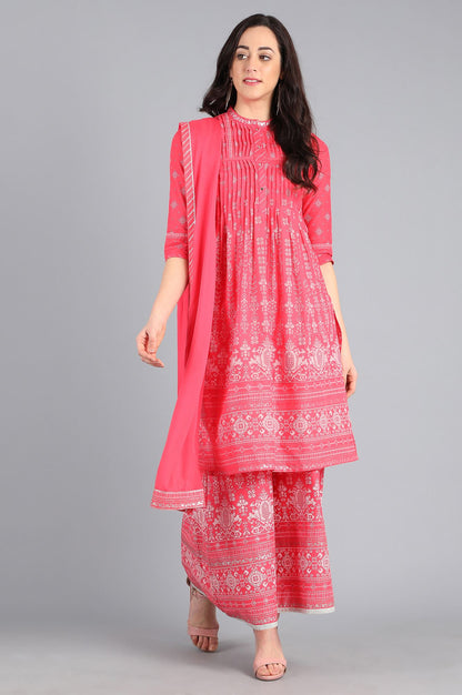 Pink Solid Dupatta