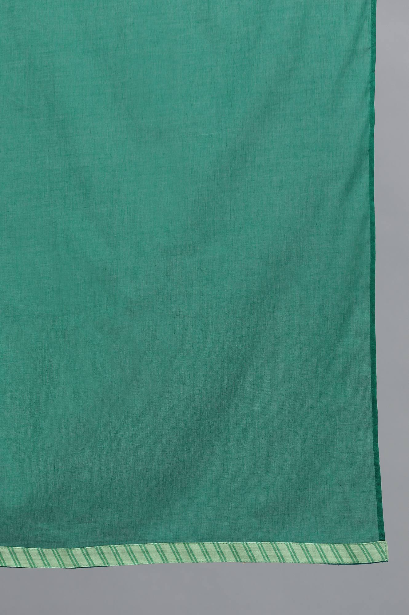 Green Solid Dupatta