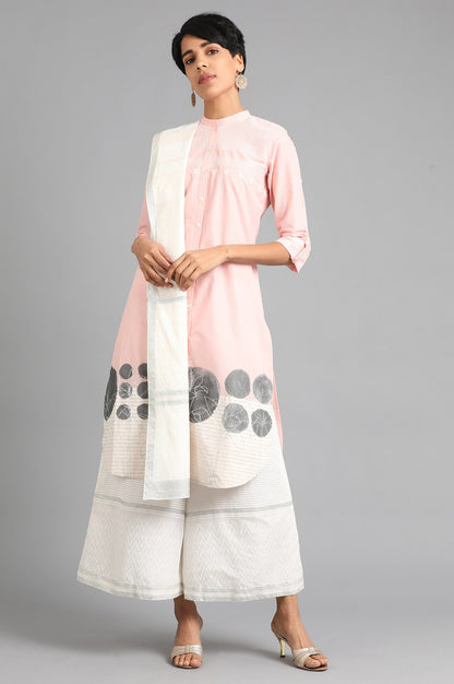 White Printed Dupatta