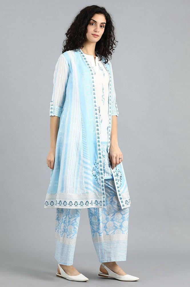 Blue Printed Summer Suit - wforwoman