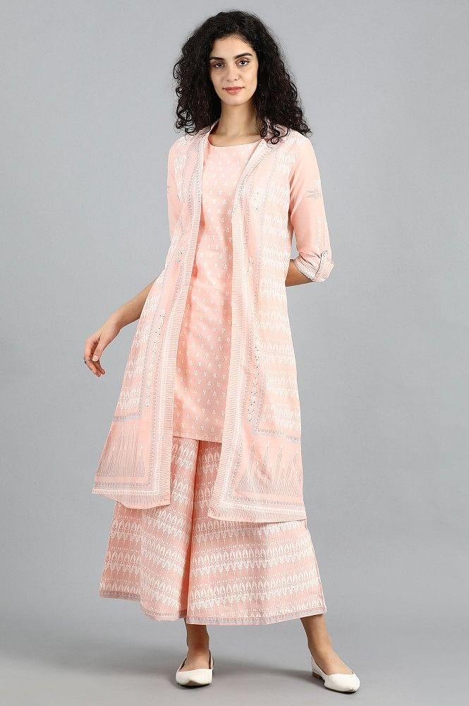 Pink Printed Summer Suit - wforwoman