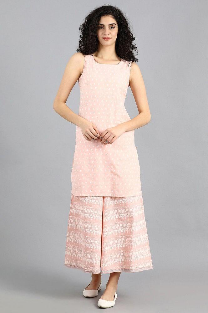 Pink Printed Summer Suit - wforwoman