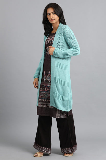 Blue Long Cardigan