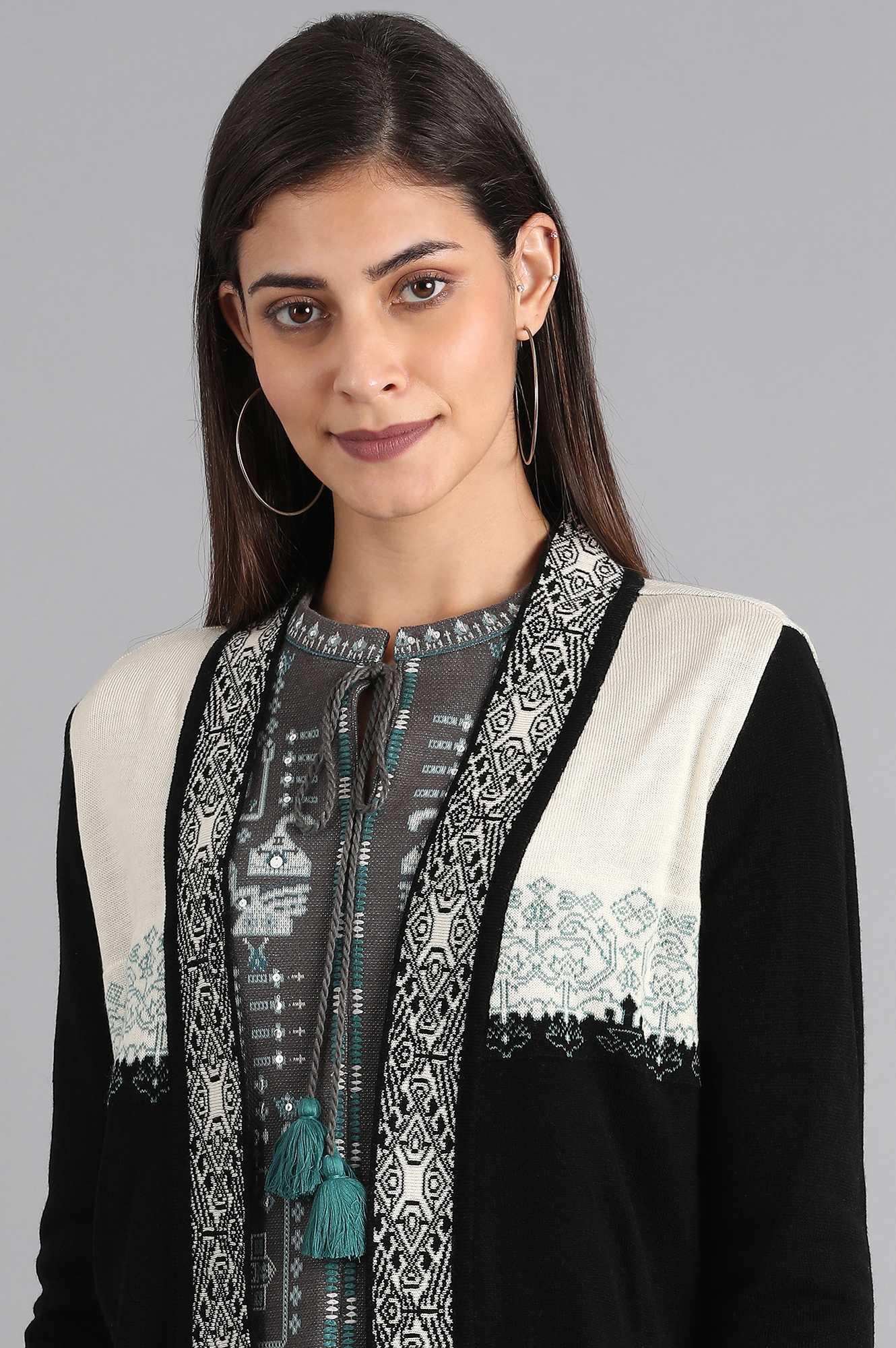Teal Mandarin Neck Embroidered kurta - wforwoman