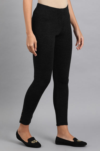 Grey Woollen Leggings