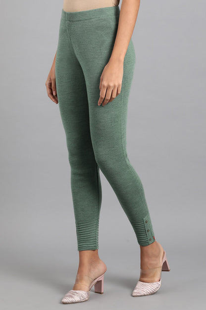 Green Woollen Leggings