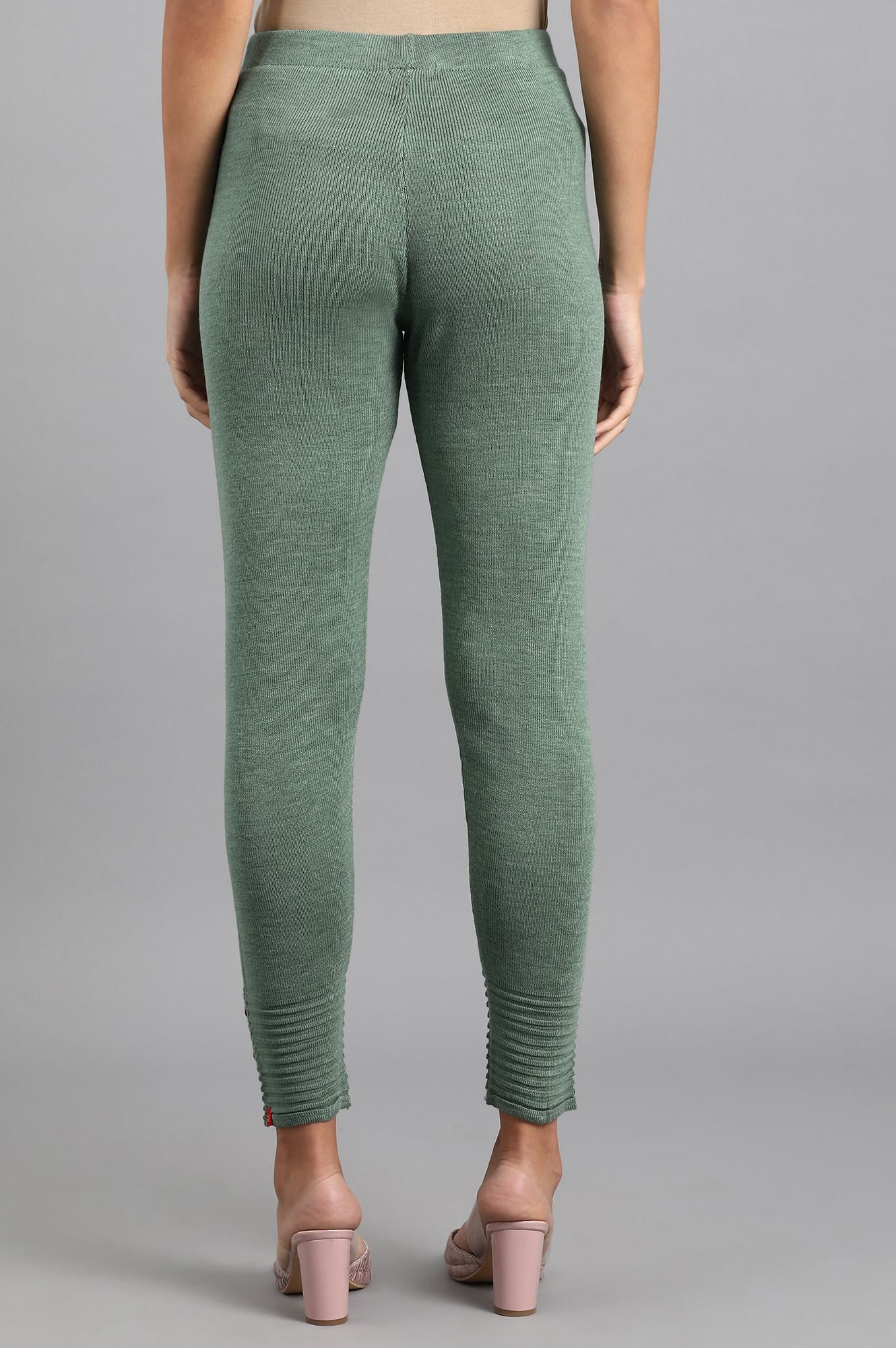 Green Woollen Leggings