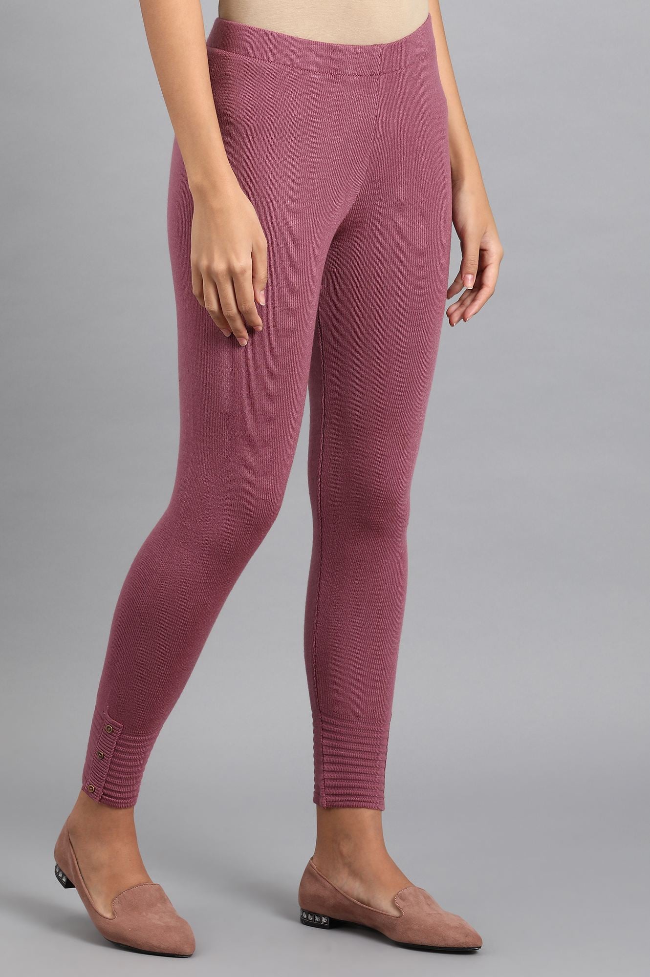 Purple Woollen Leggings