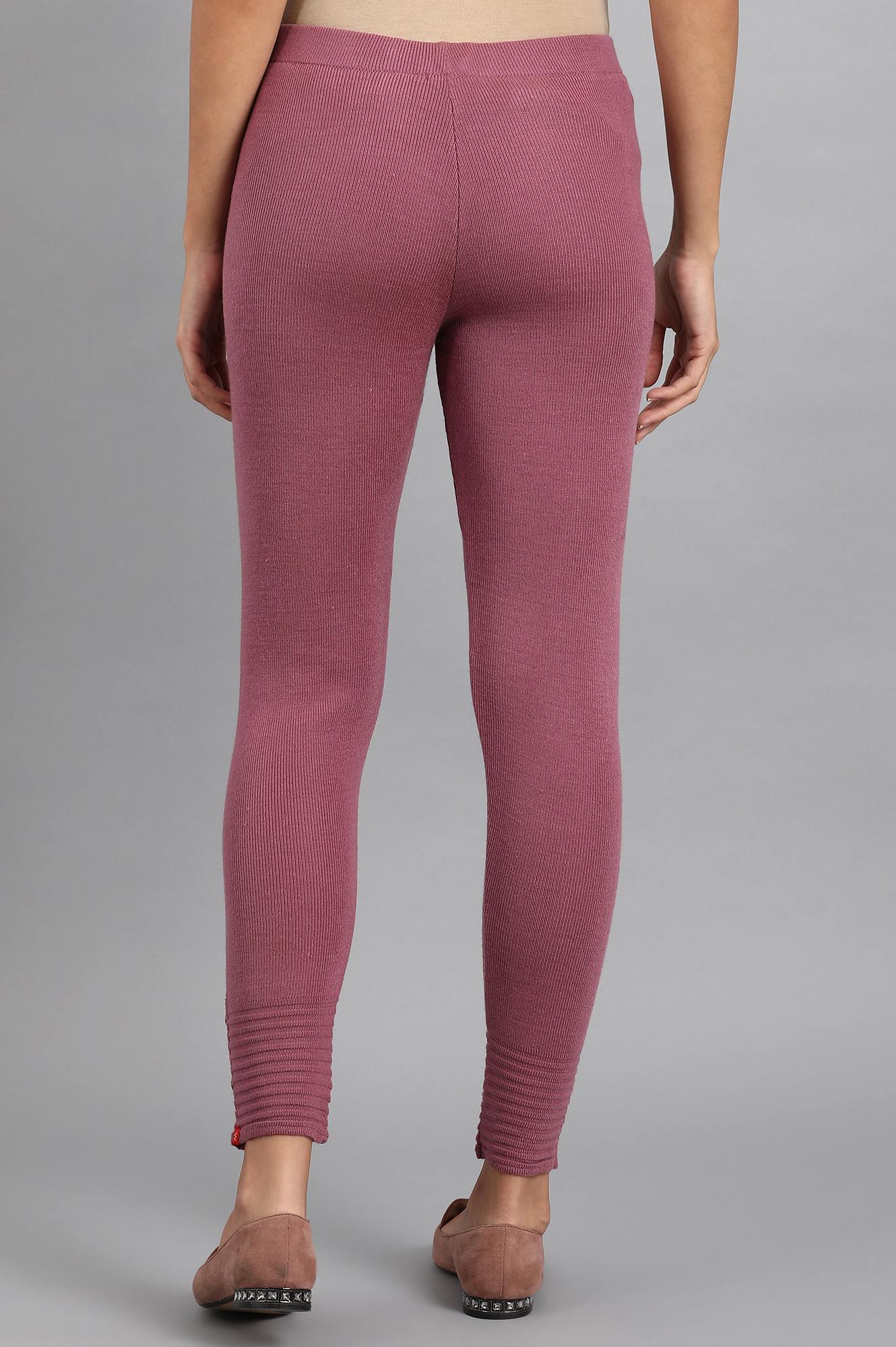 Purple Woollen Leggings