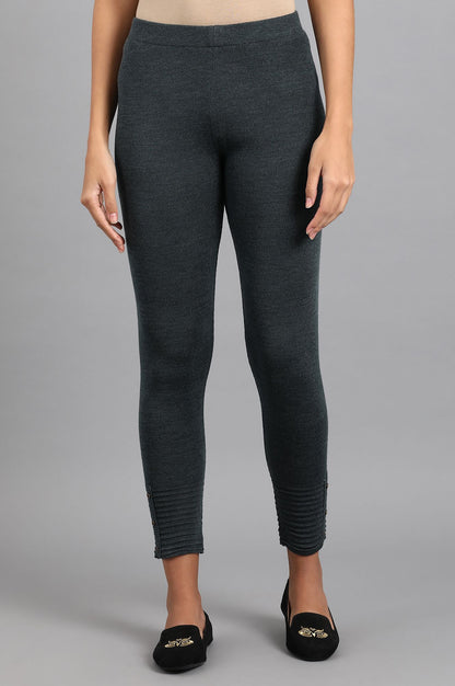 Grey Woollen Leggings