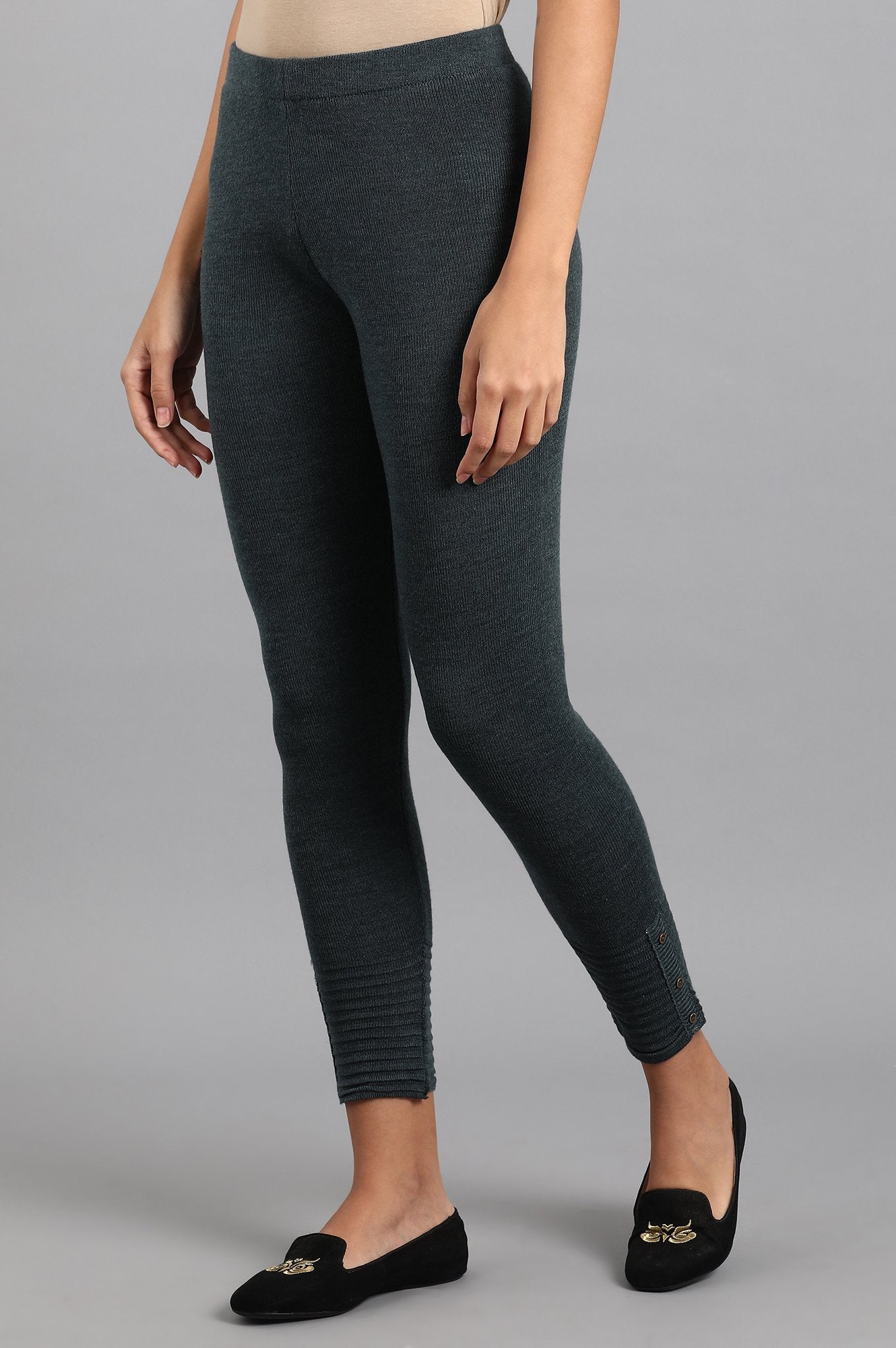 Grey Woollen Leggings