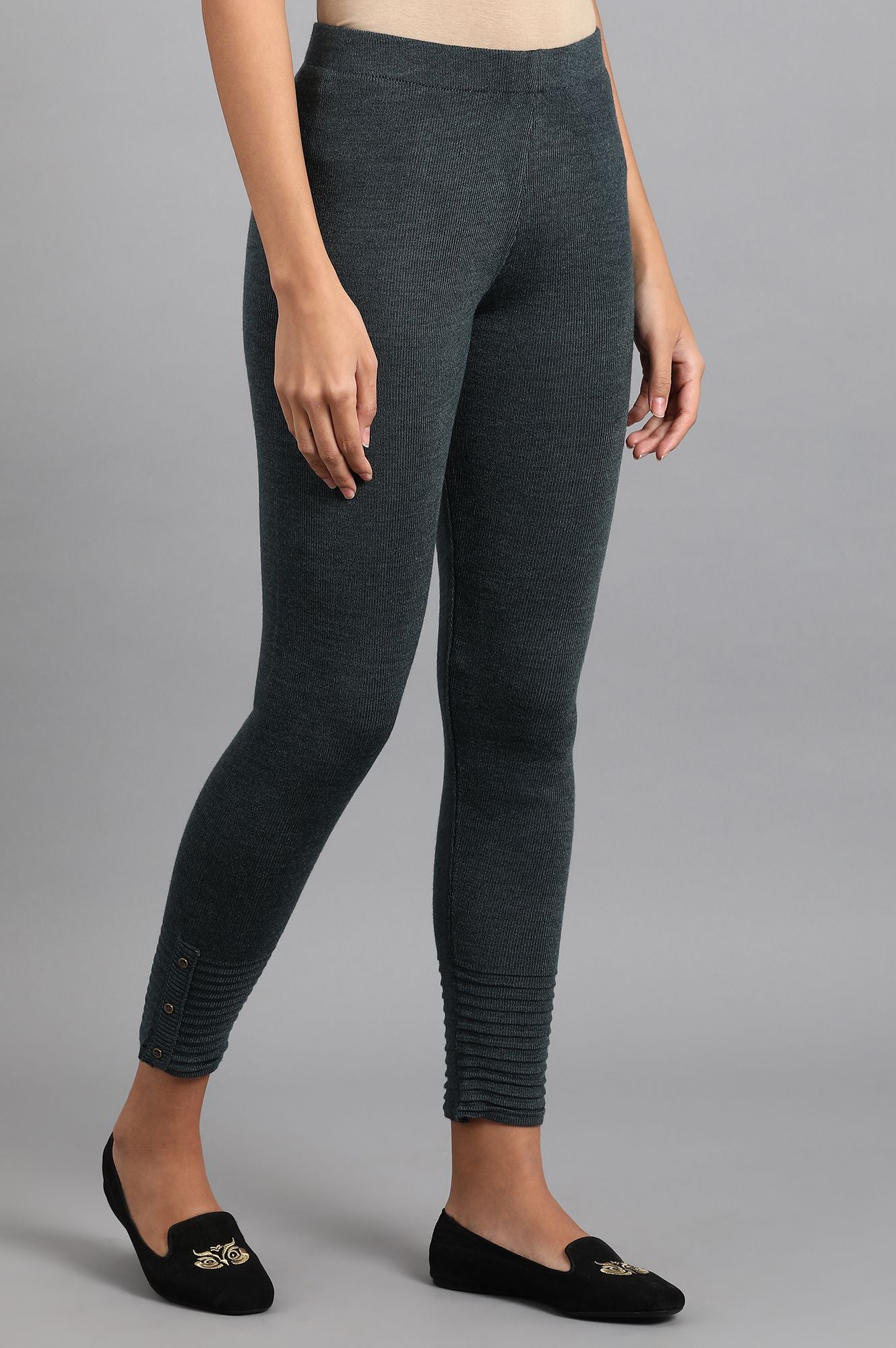 Grey Woollen Leggings