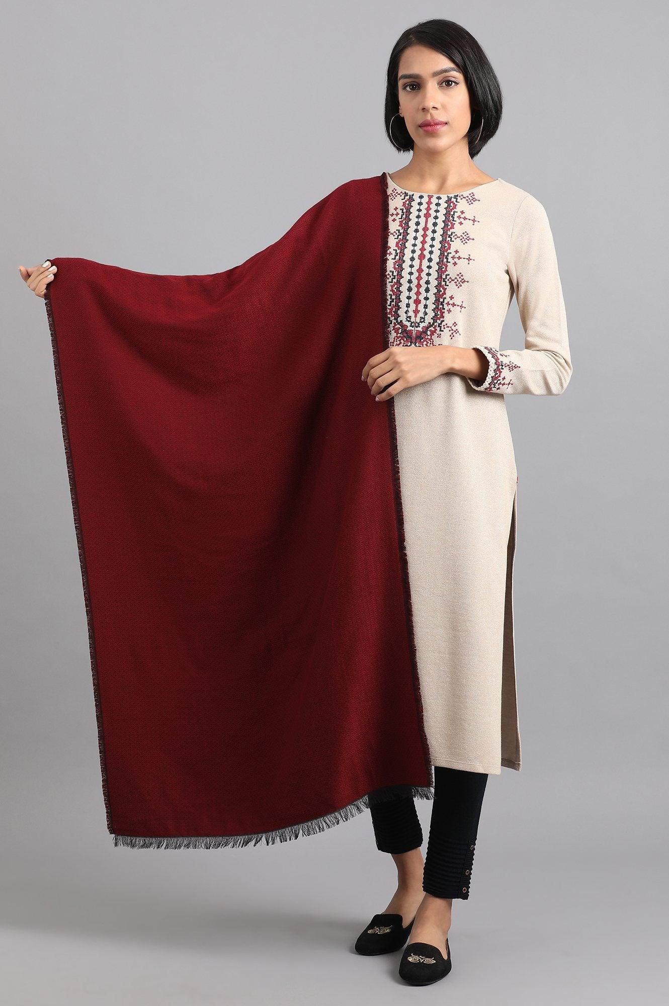 Pink Round Neck Embellished kurta - wforwoman