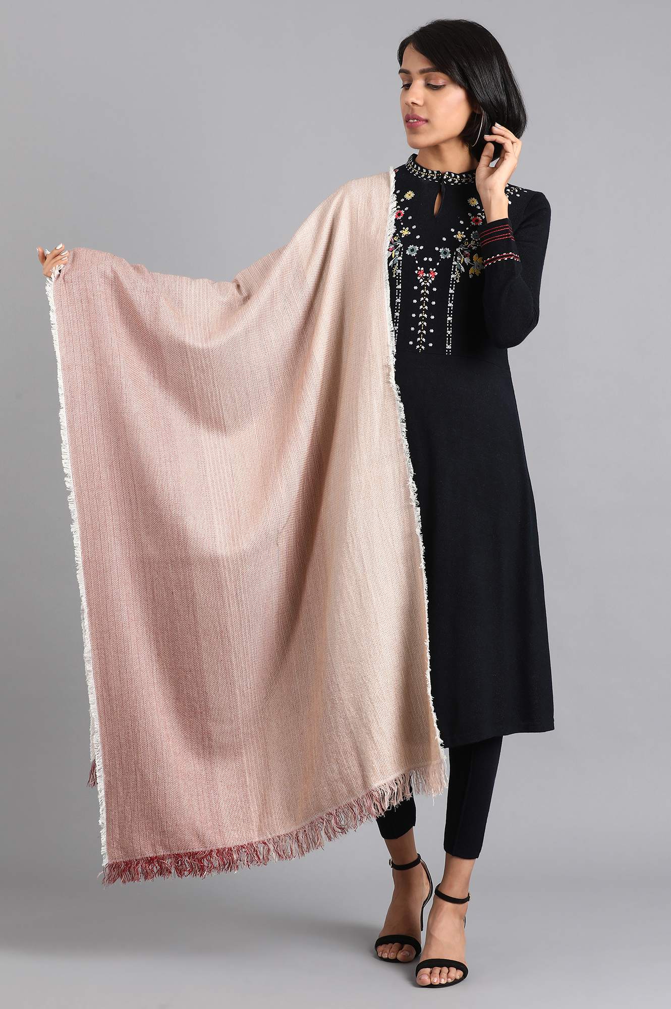 Beige Reversible Shawl